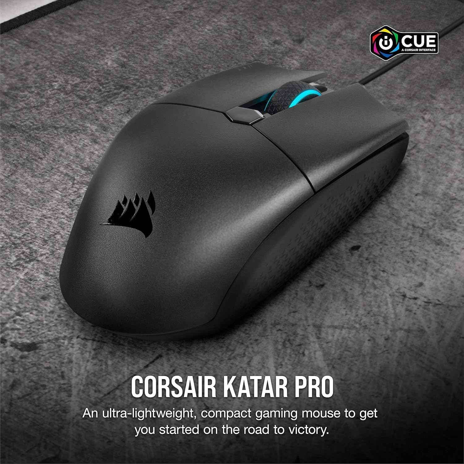 CORSAIR CH930C011AP KATAR PRO Ultra Light FPS Moba Gaming Mouse Black