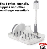 OXO TOT On-The-Go Drying Rack & Bottle Brush, Gray