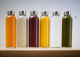Epica Reusable Glass Bottles With Carrying Loop Caps Set Of 6