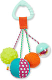 B. Baby – Sensory Baby Rattle – Baby Toy – 4 Balls & Clip – Colors, Textures & Sounds – 3 Months + – Sounds So Squeezy