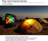 Elite Screens Pop-up Cinema 84-inch 16:9 Portable Outdoor Fast Folding Projector Screen Self Standing Ultra-Light Weight Movie Quick Collapsible Carrying Bag
