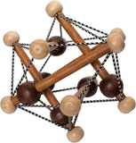 Manhattan Toy Artful Skwish Wooden Baby Rattle and Motor Skill Activity Toy for Infants and Toddlers