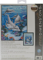 DIMENSIONS Needlecrafts Counted Cross Stitch The Dolphins Domain Blue