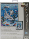 DIMENSIONS Needlecrafts Counted Cross Stitch The Dolphins Domain Blue
