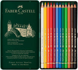 FABER-CASTELL, AG110012 Polychromos Artists Colour Pencil in Tin (12-Pieces)