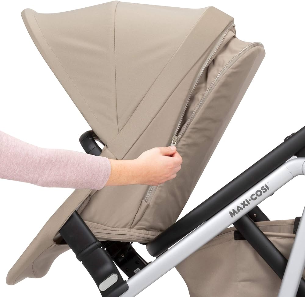 Maxi-Cosi Lila Modular Stroller Duo Seat Kit with Car Seat & Stroller Adapters, Nomad Sand, One Size