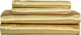 Baltic Linen Satin Luxury Sheet Set Full Gold 4Piece Set