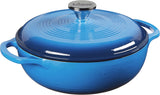 Lodge EC3D33 Enameled Cast Iron Dutch Oven, 3-Quart, Caribbean Blue