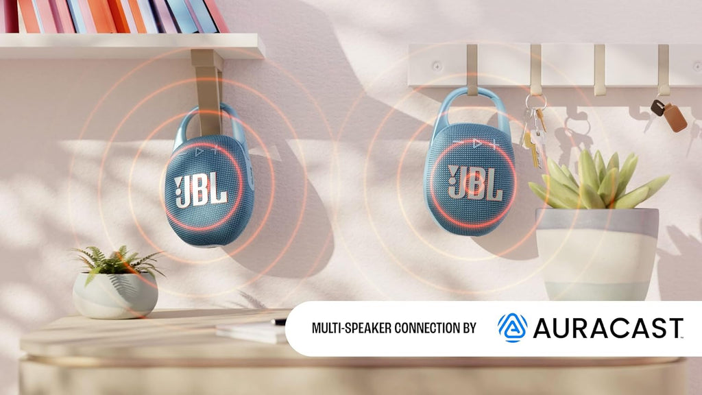JBL Clip 5 - Ultra-Portable, Waterproof & Dustproof Bluetooth Speaker, Big Pro Sound with Punchy bass, Integrated Carabiner, Up to 12 Hours of Play, Made in Part with Recycled Materials Purple