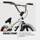 Mongoose Legion L40 Freestyle BMX Bik Steel Frame 20inch Wheels White