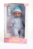 La Baby Boutique 11 inch Small Soft Body Baby Doll Dressed in Blue for Children 12 Months and Older