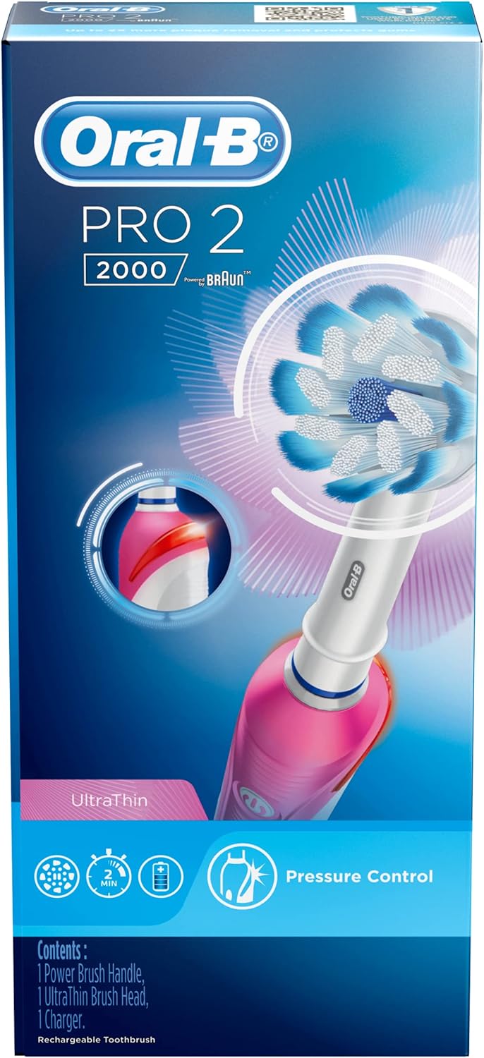 Oral-B Pro2 2000 Rechargeable Toothbrush, Pink, 1ct Main image