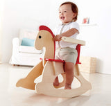 Hape E0100 Rock and Ride Rocking Horse, 0.6lbs,E0100,Beige,L: 26.6, W: 11.1, H: 20.6 inch