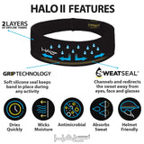Halo II Headband Sweatband Pullover Black