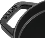 Staub 1103125 Cast Iron Oval Cocotte, 31cm, Black