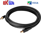 Club3D CAC-1061 DisplayPort to DisplayPort 1.4/HBR3 Cable DP 1.4 8K 60Hz 5 Meter/16,4 Feet Black VESA certified