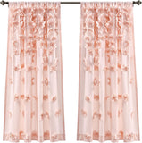 Lush Decor Riley Window Curtain Panel 54in W X 63in L Blush