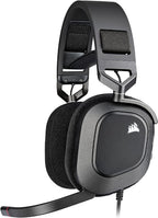 CORSAIR HS80 RGB USB Premium Gaming Headset with 7.1 Surround Sound, Carbon, Large Black