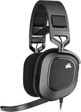CORSAIR HS80 RGB USB Premium Gaming Headset with 7.1 Surround Sound, Carbon, Large Black