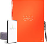 Rocketbook Core Reusable Spiral Notebook, Letter Size 8.5x11, Orange - Dotted Pages, App-Connected, Erasable, Durable Cover, Ideal for School, Work, and Creative Projects