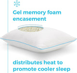 Linenspa LZSSGFSD Shredded Memory Foam Pillow with Gel Memory Foam