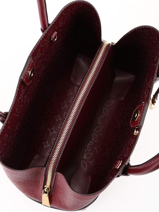 Michael Kors Mercer Gallery Perforated Centre Zip Tote Bag Ox Blood