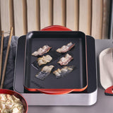 Le Creuset Rectangular Griddle Pan, 32cm, Cerise