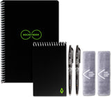 Rocketbook Everlast Executive and Mini Wirebound Notebook with 2 Pilot FriXion pens and 2 microfiber cloths, Infinity Black (EVR EM K A)