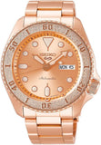 Seiko 5 Sports SRPE72K1 Rose Gold Tone Automatic Watch