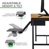 KT2 Ergonomic Under-Desk Adjustable Height & Angle Sit to Stand Up Keyboard Tray with negative tilt Best standing desk computer keyboard holder drawer