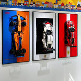 iLuane Display Wallboard for Lego McLaren Formula 1 Race Car 42141, Valentines Day Gifts, Collectibles Building Blocks, Gifts Lovers (Only Wallboard), Blue; Orange