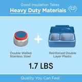 OmieLife OmieBox UP Hot and Cold Bento Lunchbox, Cosmic Blue