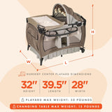 Baby Trend Deluxe Nursery Center Haven Wood