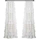 Lush Decor White Kemmy Window Curtain Sing Panel 52in W X 84in L
