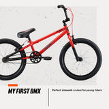 Mongoose Legion LSX Kids Freestyle Sidewalk BMX Bike 20inch Wheels HiTen Steel Frame Micro Drive BMX Gearing