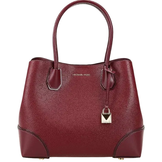 Michael Kors Mercer Gallery Perforated Centre Zip Tote Bag Ox Blood