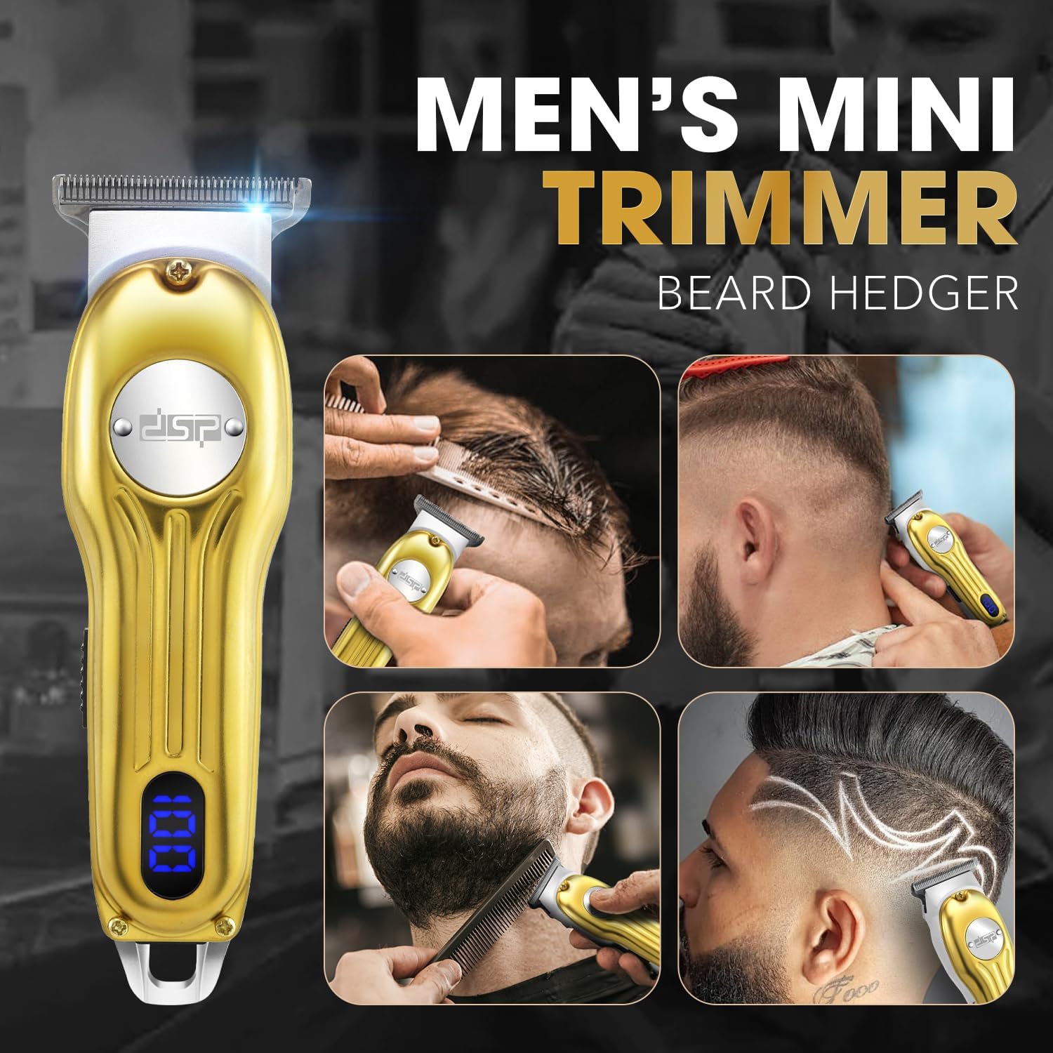 DSP 91476 Metal Edition Gold FX Low Profile Trimmer For Men Secondary image