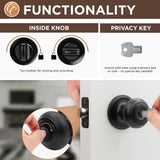 Copper Creek CK2030BC-6 Door Knob, 6 Pack, Black, 6 Count