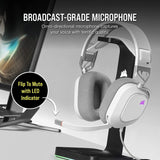 Corsair HS80 RGB USB Premium Gaming Headset with 7.1 Surround Sound, White, Large