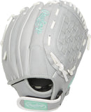 Rawlings Sure Catch Series Fastpitch Softball Glove, Teal/Grey/White, Right Hand Throw, 11.5 inch (SCSB115M-6/0)