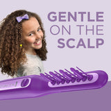 Remington Tame the Mane Thick and Curly Hair Detangling Brush for Kids and Adults, Wet or Dry Detangling, Brush Cover Included, Cordless; Battery Operated, Purple. (Batteries Included)