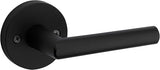 Kwikset 91570-030 Milan Single Dummy Door Handle Lever with Modern Contemporary Slim Round Design for Pantry or for Half-Dummy Application in Iron Black