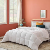 LINENSPA All Season White Down Alternative Quilted Comforter Oversized King