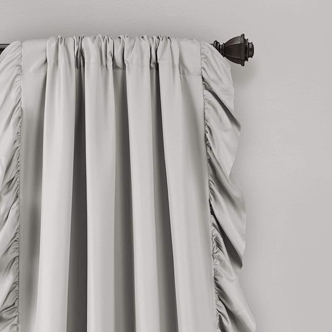 Lush Decor - Reyna Collection White Window Curtain Pair Secondary image