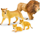 Terra by Battat – 4 Pieces Lion Family – Plastic Safari Animals for Kids – Realistic Animal Figures – Educational Toy – Inspires Imaginative Play – Gift for Boys & Girls – 3+ Years