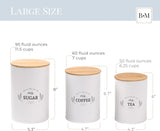 Baie Maison Extra Large White Farmhouse Bread Box for Kitchen Countertop