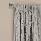 Lush Decor Avon Window Curtain Sydney Throw Blanket 54inW X 84inL Light Gray