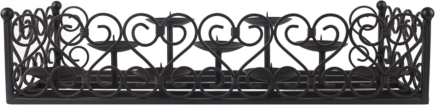 Pleasant Hearth Lanister Fireplace Candelabra, Black