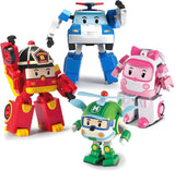 Robocar Poli 4 Pack Poli Amber Roy Helly Transforming Robot