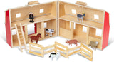 Melissa And Doug Wooden Fold And Go Barn